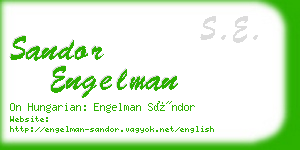sandor engelman business card